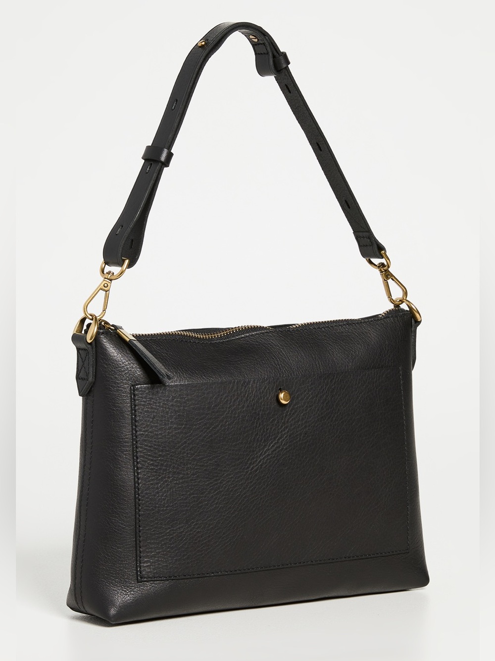 Madewell Black Leather Shoulder Bag